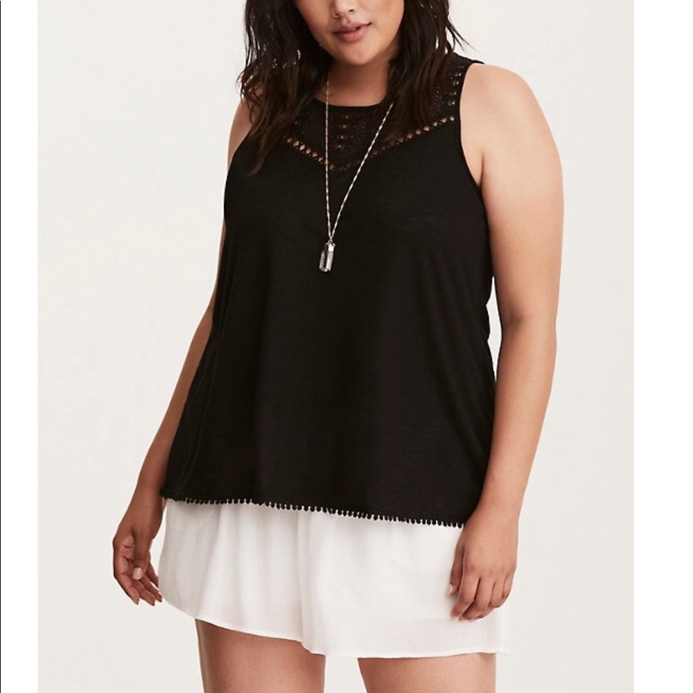 TORRID Lace Yoke Swing Top 0X